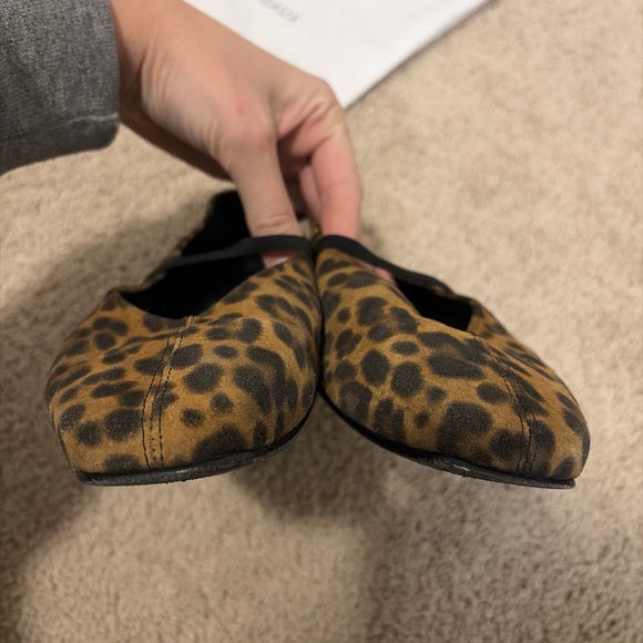 Margaux Leopard Animal Suede Leather Ballet Flats Phoebe Size EU 39 - Picture 6 of 11